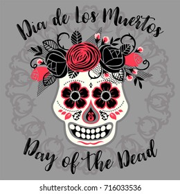 Dia de los muertos. Day of The Dead. Vector design element for invitation, banner, card, poster, flyer, web and other users.