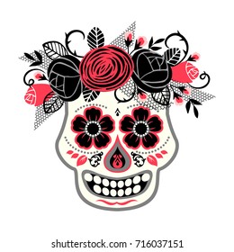 Dia de los muertos. Day of The Dead. Vector design element for invitation, banner, card, poster, flyer, web and other users.