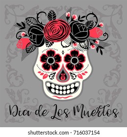 Dia de los muertos. Day of The Dead. Vector design element for invitation, banner, card, poster, flyer, web and other users.