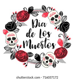 Dia de los muertos. Day of The Dead. Vector design element for invitation, banner, card, poster, flyer, web and other users.