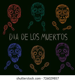 Dia de los Muertos. Day of the Dead sugar skulls