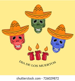 Dia de los Muertos. Day of the Dead sugar skulls