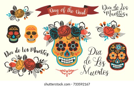 Dia de los muertos. Day of The Dead. Vector design element for invitation, banner, card, poster, flyer, web and other users.