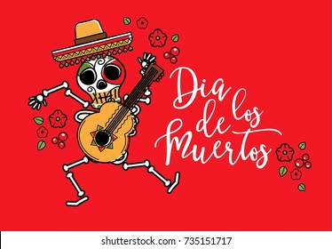 Dia de los muertos. Day of The Dead vector poster