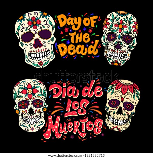 Dia De Los Muertos Day Dead Stock Vector (Royalty Free) 1821282713