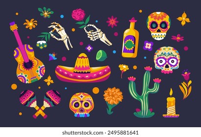 Dia de los Muertos Elements Set