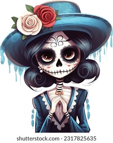 Dia DE Los Muertos face painting, Mexican Holiday, costume