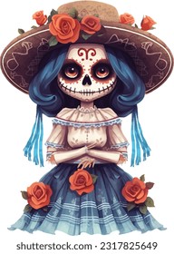 Dia DE Los Muertos face painting, Mexican Holiday, costume