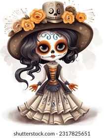 Dia DE Los Muertos face painting, Mexican Holiday, costume