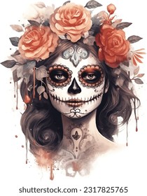 Dia DE Los Muertos face painting, Mexican Holiday, costume