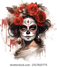 Dia DE Los Muertos face painting, Mexican Holiday, costume