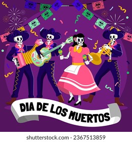 Dia De Los Muertos Festival Illustration