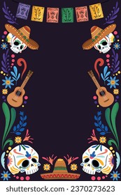 Dia de Los Muertos Frame Background