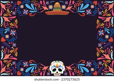 Dia de Los Muertos Frame Background