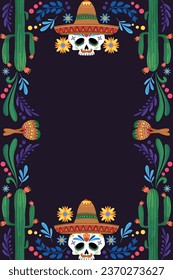 Dia de Los Muertos Frame Background