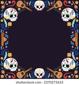 Dia de Los Muertos Frame Background