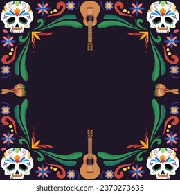 Dia de Los Muertos Frame Background