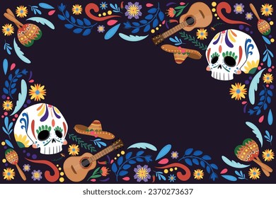 Dia de Los Muertos Frame Background