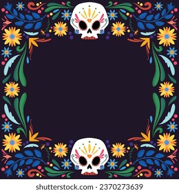 Dia de Los Muertos Frame Background