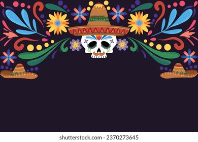 Dia de Los Muertos Frame Background