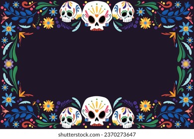 Dia de Los Muertos Frame Background