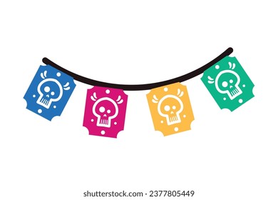 dia de los muertos garlands vector isolated