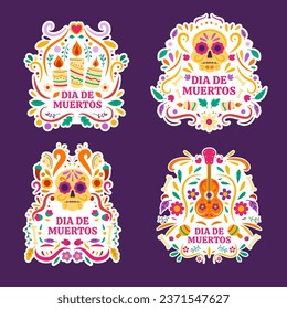 Dia De Los Muertos Hand Drawn Sticker