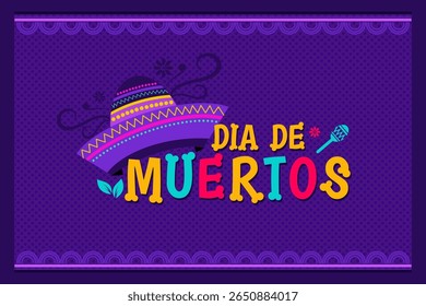 Dia de los muertos hand drawn vector background