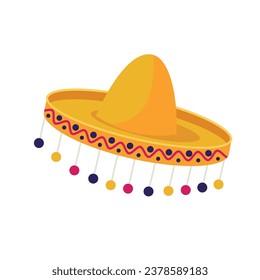 dia de los muertos hat vector isolated