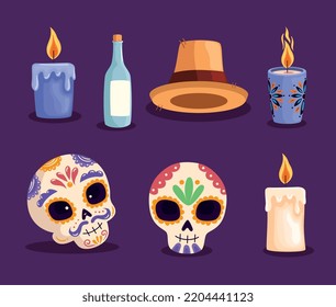 dia de los muertos icons