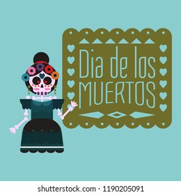 Dia de los Muertos Illustration vector. 