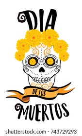 Dia de los Muertos illustration. Vector.