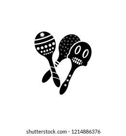 Dia de los muertos maracas icon. Element of day dead icon for mobile concept and web apps. Detailed Dia de los muertos maracas icon can be used for web and mobile