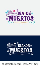 Dia de Los Muertos, Mexican Day of the Dead holiday logo vector illustration