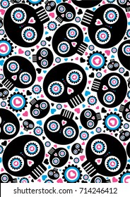 Dia de los Muertos - Mexican Day of the Dead Skull Pattern
