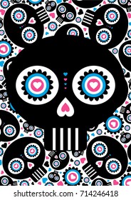 Dia de los Muertos - Mexican Day of the Dead Skull Pattern
