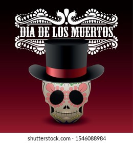 Dia de los muertos poster - Vector illustration