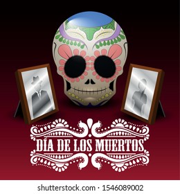 Dia de los muertos poster - Vector illustration