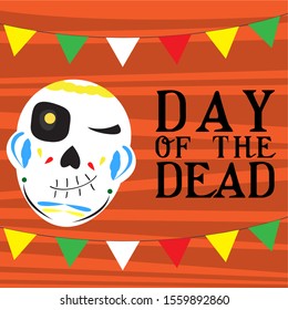 Dia de los muertos poster - Vector illustration