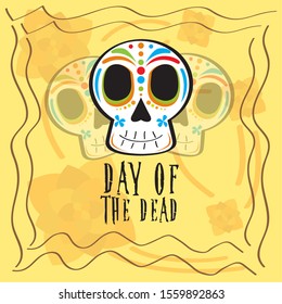 Dia de los muertos poster - Vector illustration