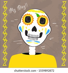 Dia de los muertos poster - Vector illustration