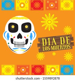 Dia de los muertos poster - Vector illustration