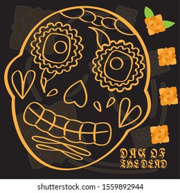 Dia de los muertos poster - Vector illustration