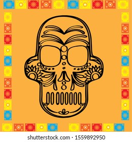 Dia de los muertos poster - Vector illustration