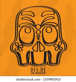 Dia de los muertos poster - Vector illustration