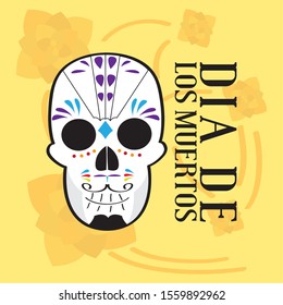 Dia de los muertos poster - Vector illustration