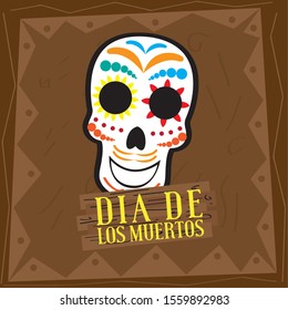 Dia de los muertos poster - Vector illustration