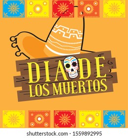 Dia de los muertos poster - Vector illustration