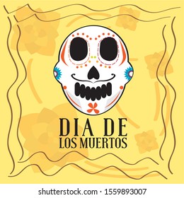 Dia de los muertos poster - Vector illustration