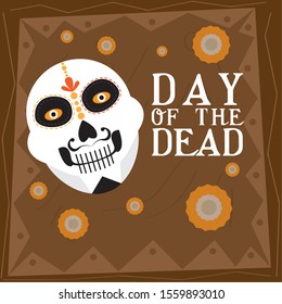 Dia de los muertos poster - Vector illustration